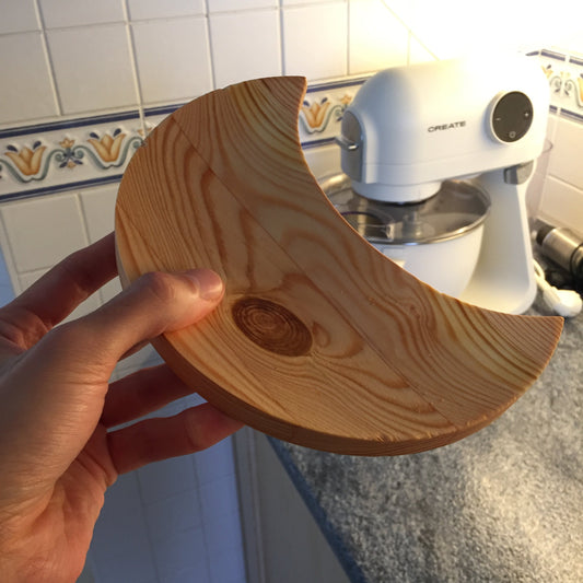 Moon plate wooden
