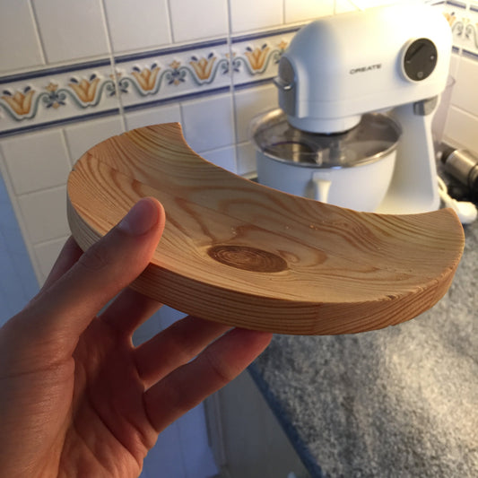 Moon plate wooden
