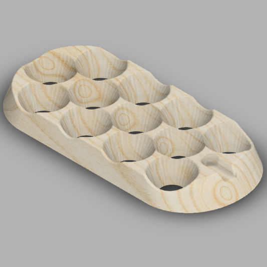 Wooden egg rack holder